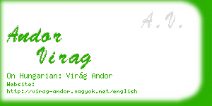 andor virag business card